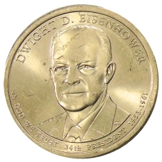 Монета 1 доллар 2015 года Р США «34-й президент США Дуайт Эйзенхауэр» (аверс)
