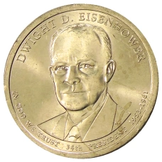 Монета 1 доллар 2015 года Р США «34-й президент США Дуайт Эйзенхауэр» (аверс)