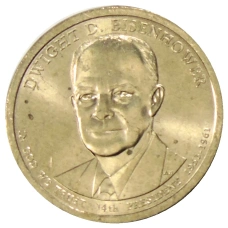 Монета 1 доллар 2015 года Р США «34-й президент США Дуайт Эйзенхауэр» (аверс)