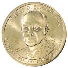 Монета 1 доллар 2015 года Р США «34-й президент США Дуайт Эйзенхауэр» (аверс)