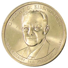 Монета 1 доллар 2015 года Р США «34-й президент США Дуайт Эйзенхауэр» (аверс)