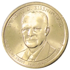 Монета 1 доллар 2015 года Р США «34-й президент США Дуайт Эйзенхауэр» (аверс)