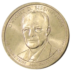 Монета 1 доллар 2015 года Р США «34-й президент США Дуайт Эйзенхауэр» (аверс)