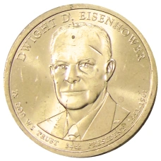 Монета 1 доллар 2015 года Р США «34-й президент США Дуайт Эйзенхауэр» (аверс)