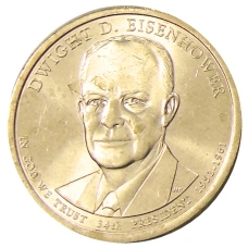 Монета 1 доллар 2015 года Р США «34-й президент США Дуайт Эйзенхауэр» (аверс)