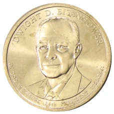 Монета 1 доллар 2015 года Р США «34-й президент США Дуайт Эйзенхауэр» (аверс)