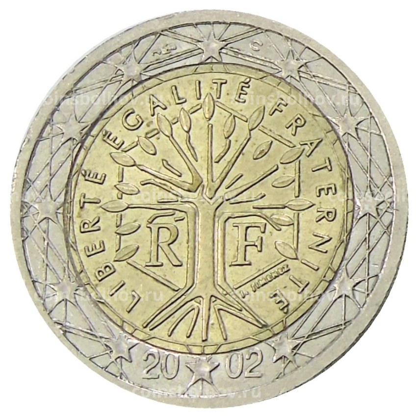 Монета 2 евро 2002 года Франция
