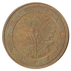 Монета 5 евроцентов 2002 года D Германия (аверс)