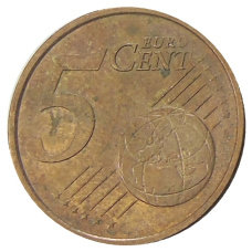 Монета 5 евроцентов 2002 года D Германия (реверс)