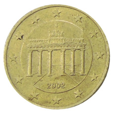 Монета 10 евроцентов 2002 года J Германия (аверс)