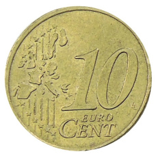 Монета 10 евроцентов 2002 года J Германия (реверс)