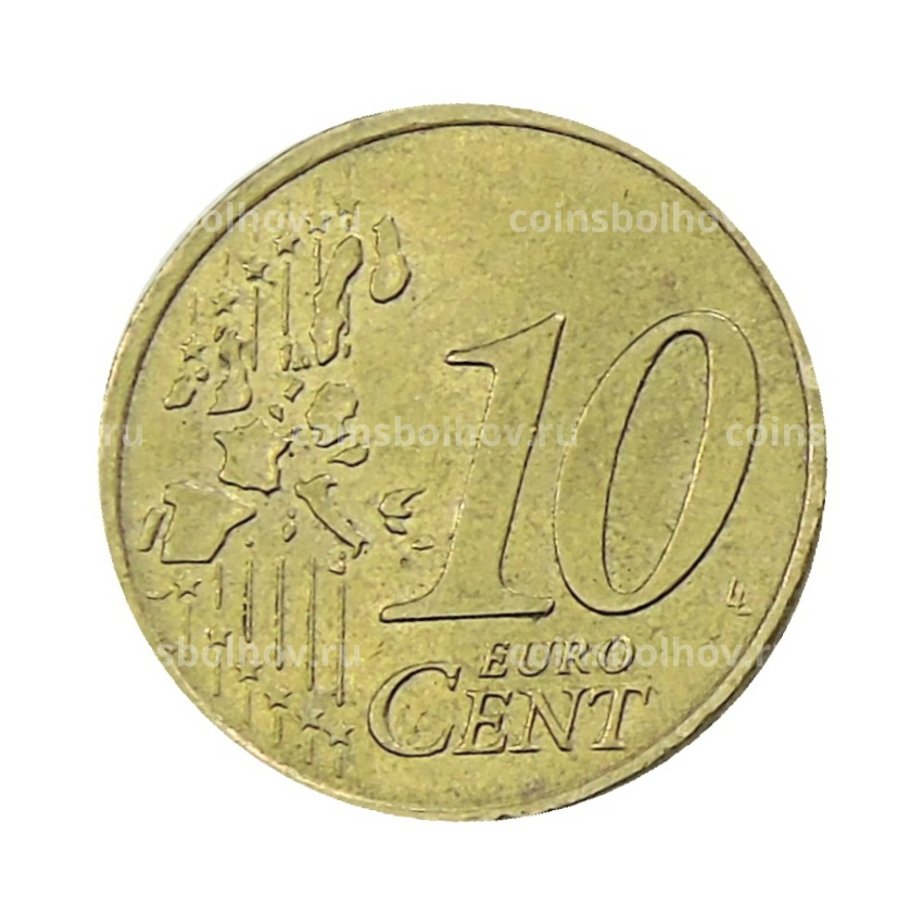 Монета 10 евроцентов 2002 года J Германия (вид 2)
