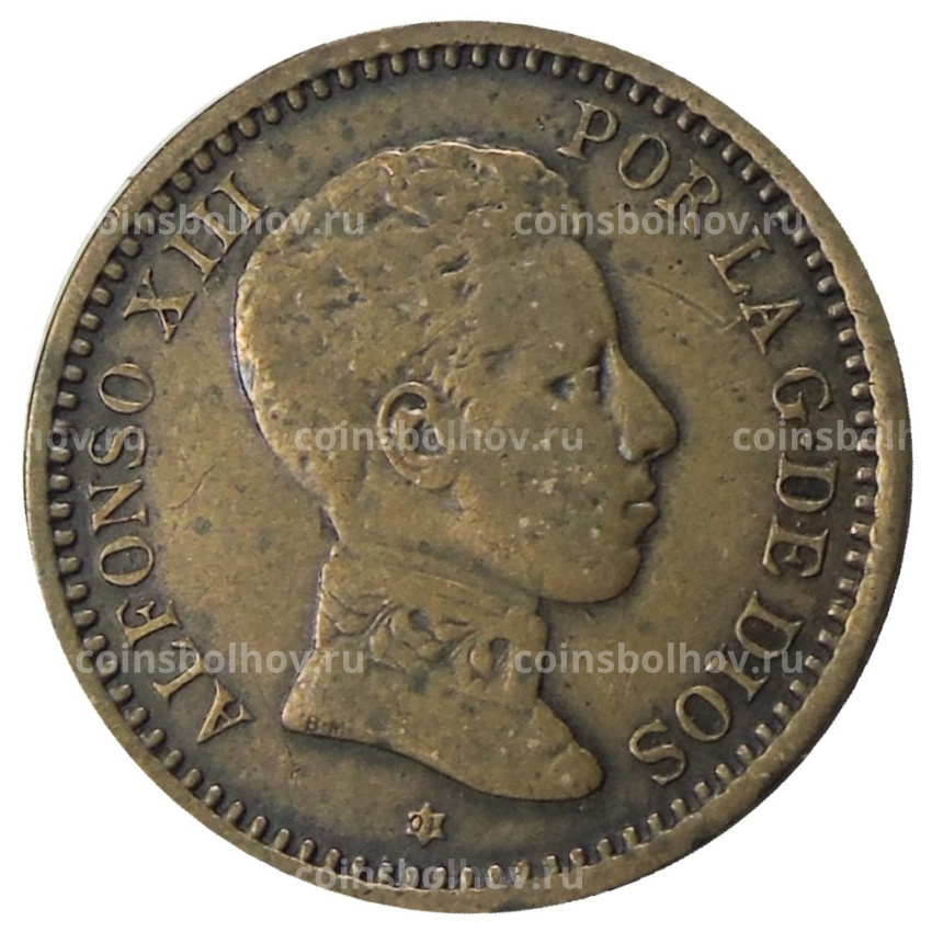 Монета 2 сентимо 1904 года Испания (вид 2)