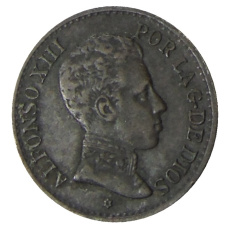 Монета 1 сентимо 1906 года Испания (аверс)