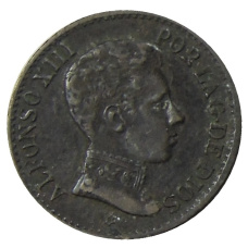 Монета 1 сентимо 1906 года Испания (аверс)