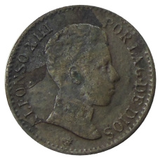 Монета 1 сентимо 1906 года Испания (аверс)