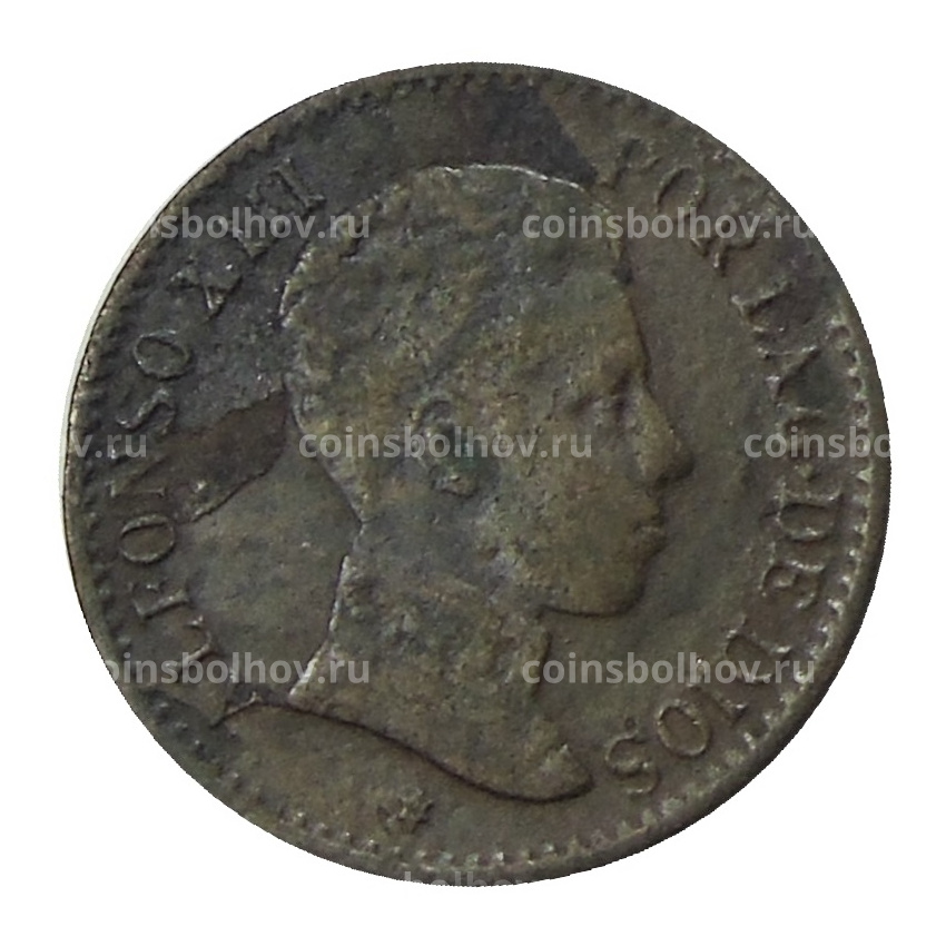 Монета 1 сентимо 1906 года Испания