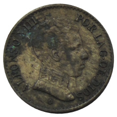 Монета 1 сентимо 1906 года Испания (аверс)