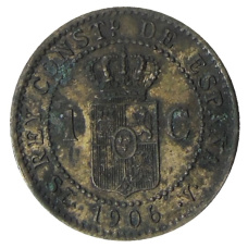 Монета 1 сентимо 1906 года Испания (реверс)
