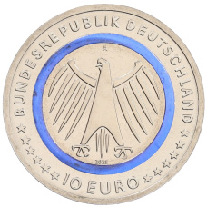 Монета 10 евро 2025 года А Германия «На службе общества — Служба технической поддержки» (реверс)