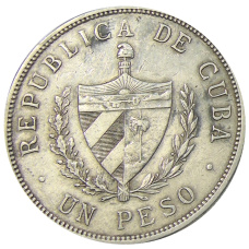 Монета 1 песо 1932 года Куба (реверс)