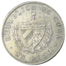 Монета 1 песо 1933 года Куба (реверс)