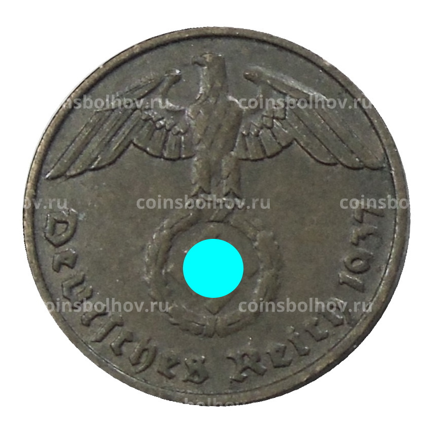 Монета 2 рейхспфеннига 1937 года A Германия
