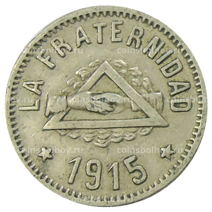 Монета 1 песета 1915 года Испания — Барселона