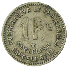 Монета 1 песета 1915 года Испания — Барселона (реверс)