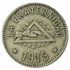 Монета 1 песета 1915 года Испания — Барселона (аверс)