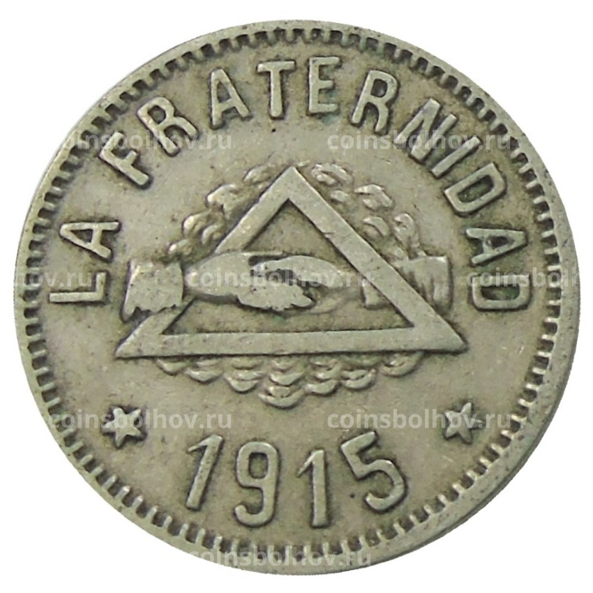 Монета 1 песета 1915 года Испания — Барселона