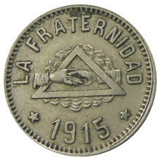 Монета 1 песета 1915 года Испания — Барселона (аверс)