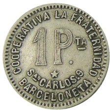 Монета 1 песета 1915 года Испания — Барселона (реверс)