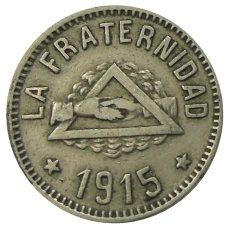 Монета 1 песета 1915 года Испания — Барселона (аверс)