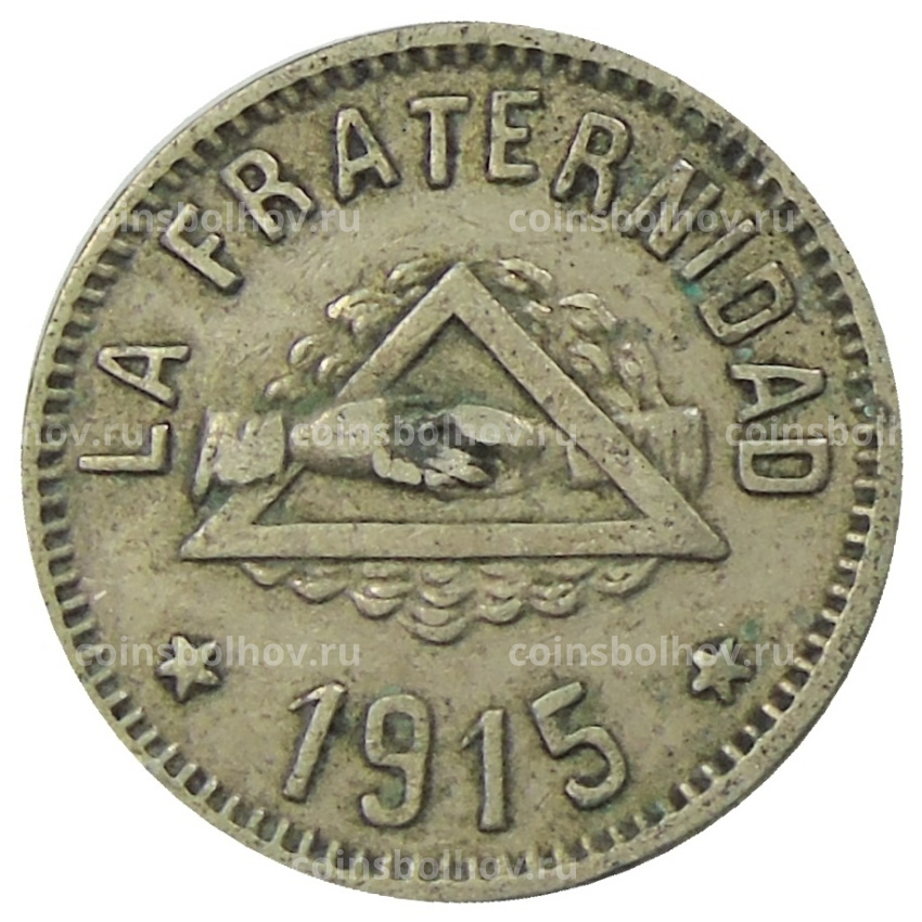 Монета 1 песета 1915 года Испания — Барселона