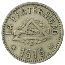 Монета 1 песета 1915 года Испания — Барселона (аверс)