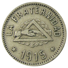 Монета 1 песета 1915 года Испания — Барселона (аверс)