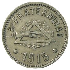 Монета 1 песета 1915 года Испания — Барселона (аверс)