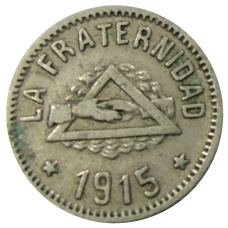 Монета 1 песета 1915 года Испания — Барселона (аверс)