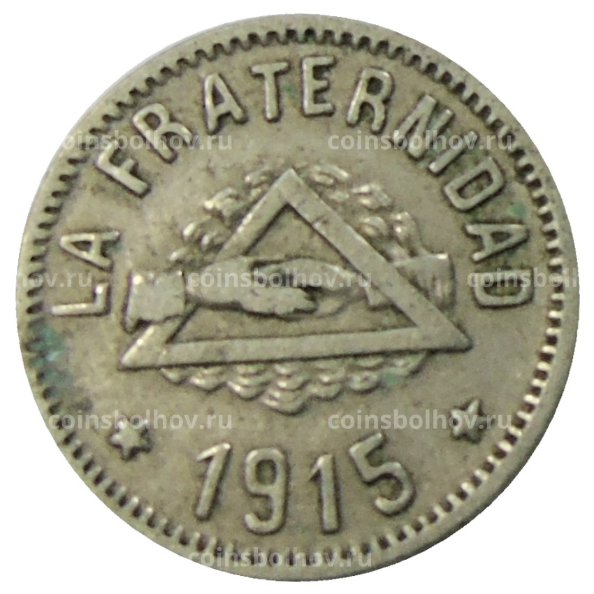 Монета 1 песета 1915 года Испания — Барселона