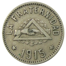 Монета 1 песета 1915 года Испания — Барселона (аверс)