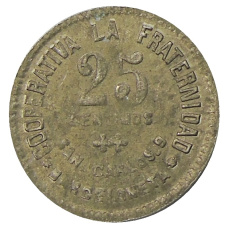 Монета 25 сентимо 1923 года Испания — Барселона (реверс)