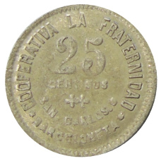 Монета 25 сентимо 1923 года Испания — Барселона (реверс)