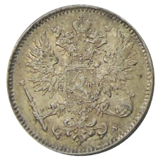 Монета 50 пенни 1916 года Русская Финляндия (реверс)