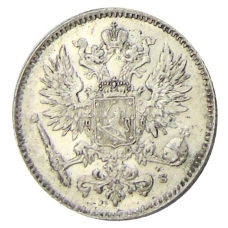 Монета 50 пенни 1917 года Русская Финляндия (реверс)