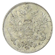 Монета 50 пенни 1916 года Русская Финляндия (реверс)