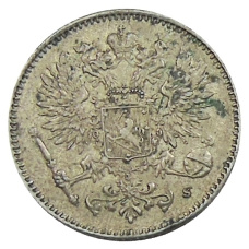 Монета 50 пенни 1916 года Русская Финляндия (реверс)