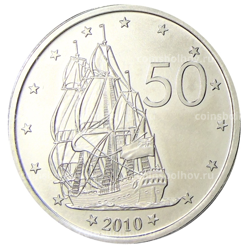 Монета 50 центов 2010 года Острова Кука