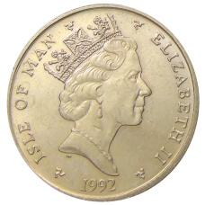 Монета 5 фунтов 1992 года Остров Мэн (реверс)