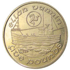 Монета 5 фунтов 1992 года Остров Мэн (аверс)